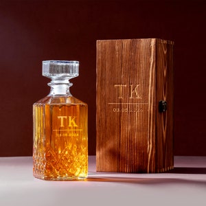 Personalized Groomsmen Gifts, Best Man Gift, Groomsman Proposal, Engraved Whiskey Decanter Set, Whiskey Glass, Best Man Proposal