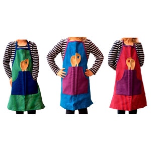 Children's apron made of handwoven cotton apron for children children's clothing