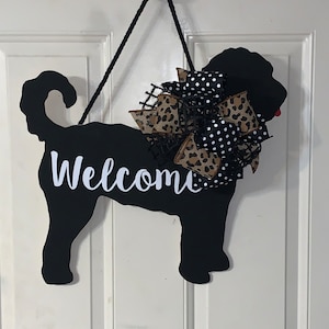 Doodle Door Hanger, front door decor, Golden Doodle, porch decor, housewarming gift, gifts for dog lovers, Labradoodle Door Hanger