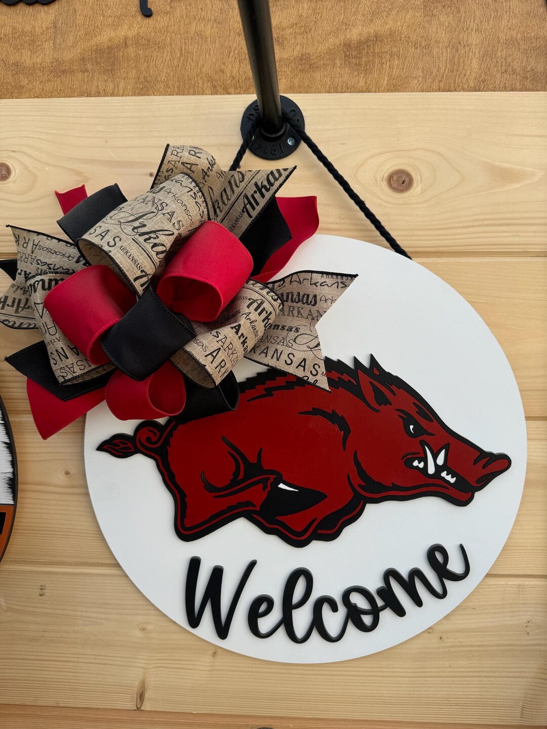 Arkansas State Razorback Door Hanger, Razorback Door Hanger, State Door ...
