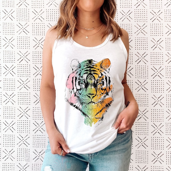 Tiger Tank Top Fun Tiger Shirt Tiger 