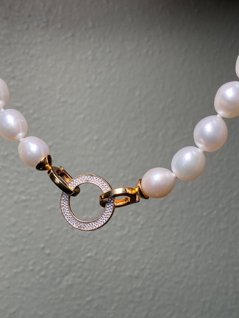 Sterling Diamond Clasp Necklace With Detachable Pendant Etsy