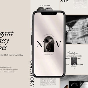 Elegant Classy Photography Instagram Social Media Pack, 21 Templates For Small Business Instagram Branding Marketing Pack, Branding Pack