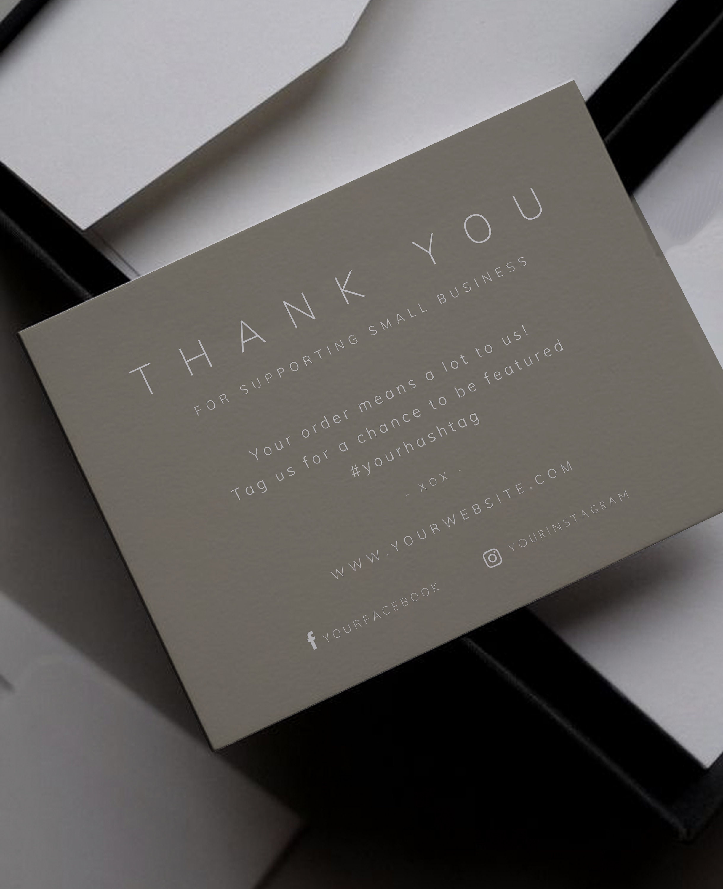 Luxury Elegant Chic Printable Thank You for Your Order Cards Etsy UK