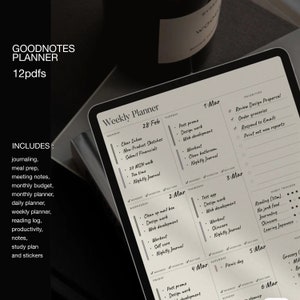 Luxury All-in-One Digital planner, Goodnotes planner, iPad planner, Notability planner, Dated digital planner, Digital calendar, Printable