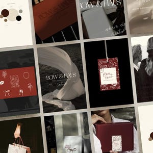 Design de logotipo semi-personalizado de luxo elegante pré-fabricado para pequenas empresas, kit de identidade de marca, marca minimalista elegante, cartão de visita de agradecimento