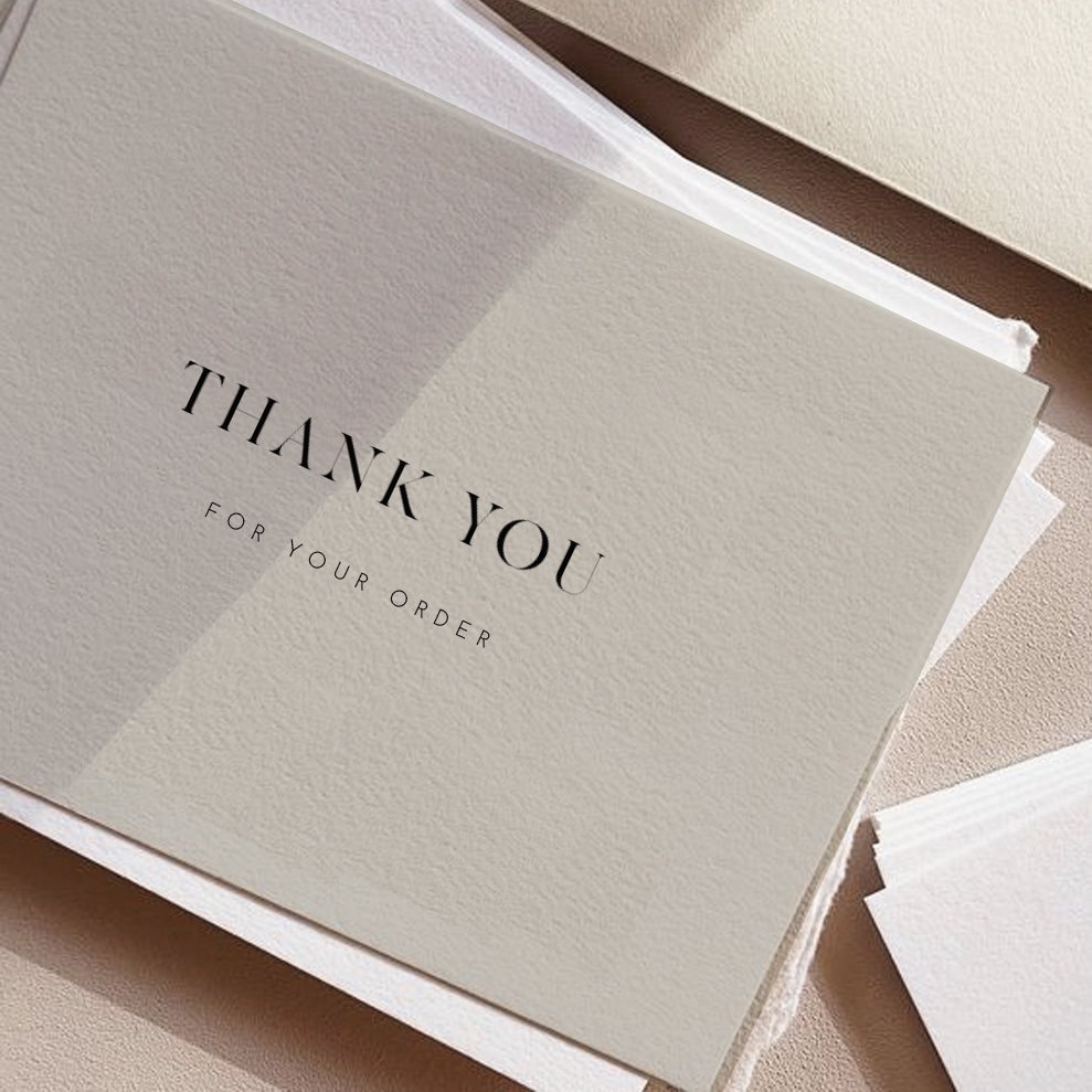 Printable Luxury Thank You For Your Order Cards Template Etsy