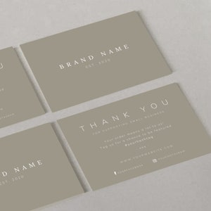 Luxury Elegant Chic Printable Thank You For Your Order Cards thank you card template modern Note Card Custom Thank you small business image 2