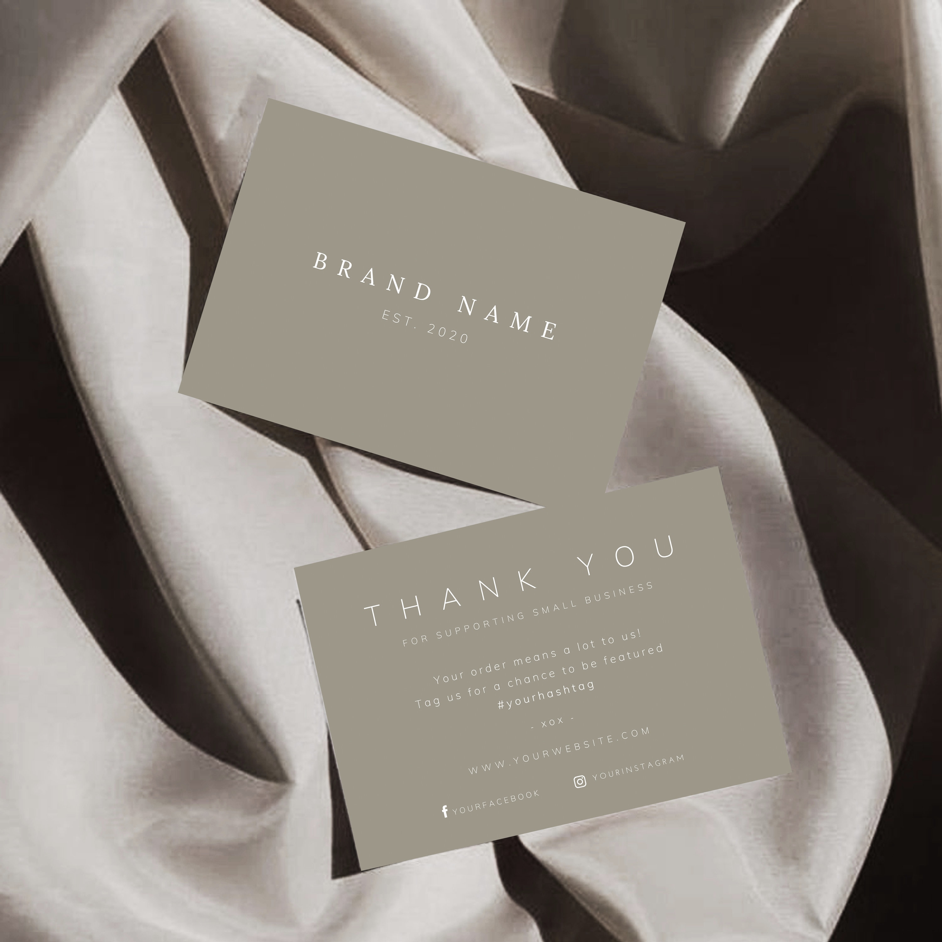 Luxury Elegant Chic Printable Thank You for Your Order Cards - Etsy UK