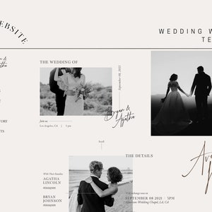 Wedding WIX Website Template Wedding Digital Invitation, Custom Wedding Website Design, Event Website Design, Digital RSVP Website Design