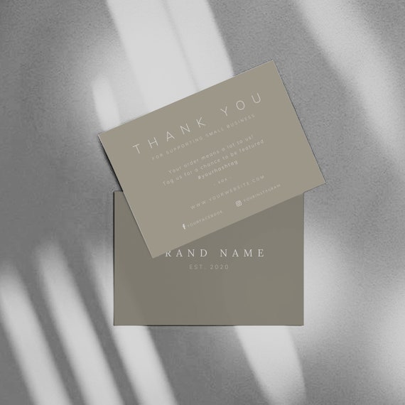 Thank You Cards Business Small Business Card Thank You for Your Business  Printable Thank You Card Small Business Your Order 