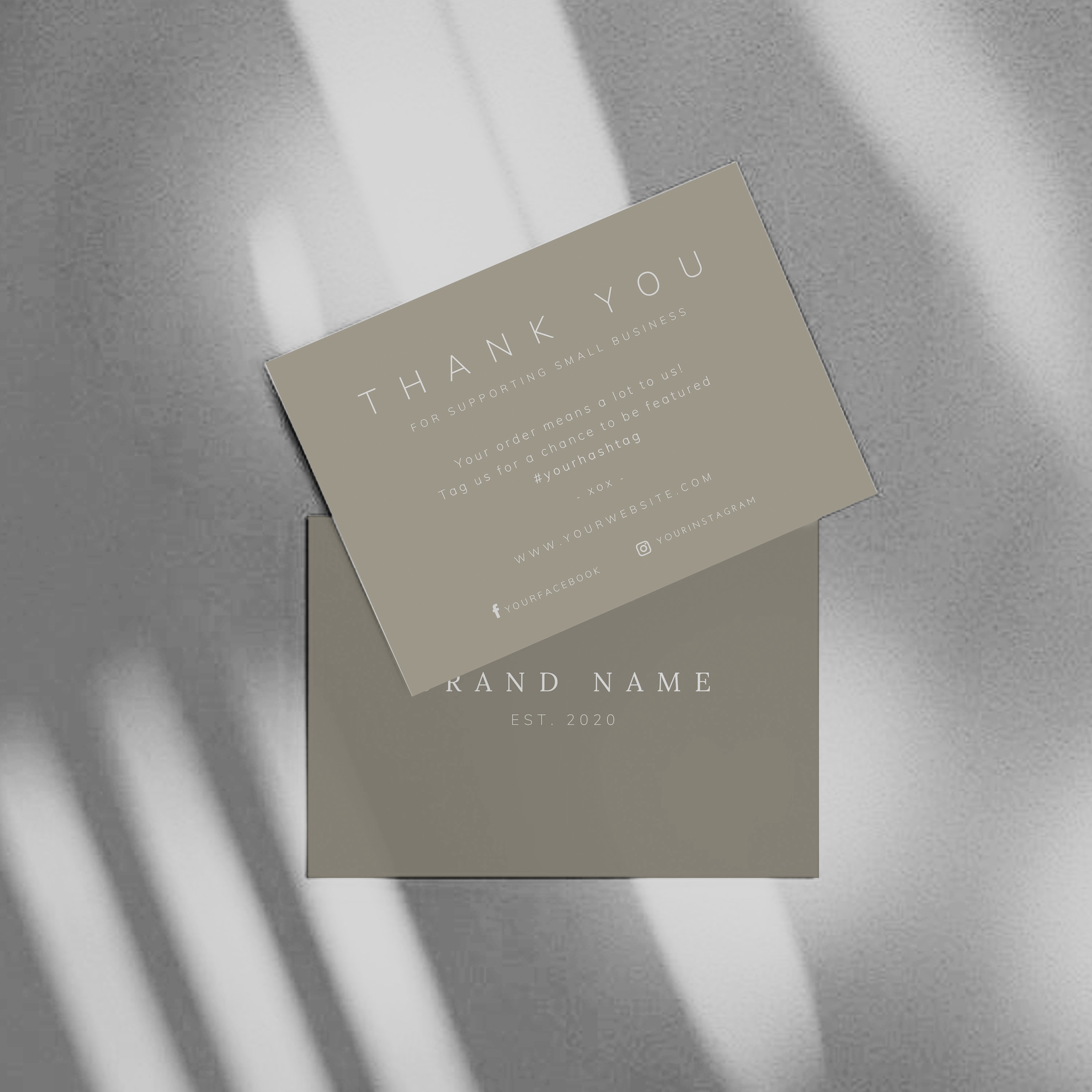 Luxury Elegant Chic Printable Thank You for Your Order Cards Etsy UK