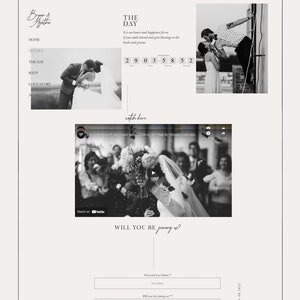 Wedding WIX Website Template Wedding Digital Invitation, Custom Wedding Website Design, Event Website Design, Digital RSVP Website Design image 3