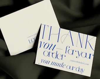 Editorial Custom Thank you card Business Template Thank You For Your Order Cards Thank You Card Printable Note Card Business Stationery
