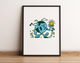 Wall Print, Digital Download Print, Retro Wall Decor, Large Printable Art, Downloadable Prints, Retro Wall Print, Wall Decor