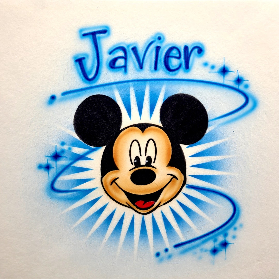 Mickey Mouse Airbrushed Shirt Etsy