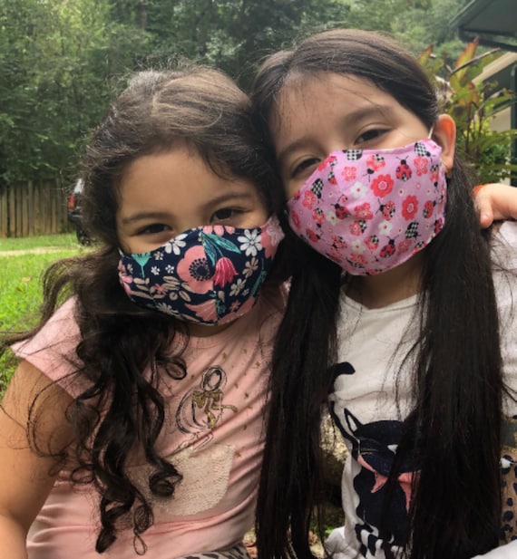 Kids Over the Head Face Mask With Filter Pocket Kid's Etsy