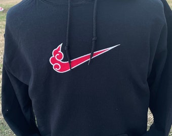 Embroidered Anime Hoodie, Cloud Hoodie