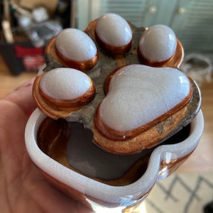 3D Cat Paw Resin Trinket Box: Animal Jewelry Box, Key Holder
