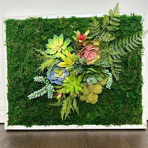 Moss Wall Art 15x19 , Moss Art, Vertical Garden, Preserved Moss, Frame, No Maintenance, Live Moss Wall Art, Green Wall Art
