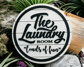 Laundry sign, laundry room décor, laundry room sign, loads of fun sign, laundry room décor farmhouse, wood signs, farmhouse laundry