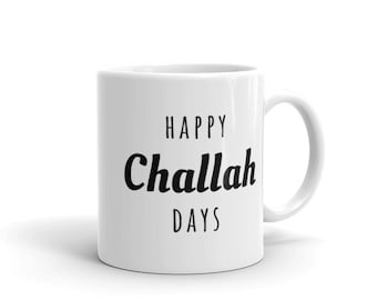 Happy Challah Days Mug | Witty Coffee Mugs | Happy Hanukkah | Merry Christmas | Holidays | Challah | Jewish Humor | Funny Gifts | Rae Dunn