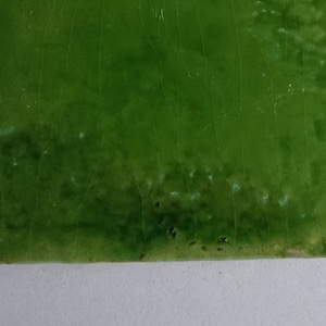 Handmade tile, plane tile, olive green color,  10x 10 cm - SAMPLE