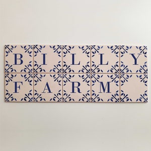 Custom adress, Letters tiles, ceramic tiles , azulejo Portuguese , handpainted, Personalize your house