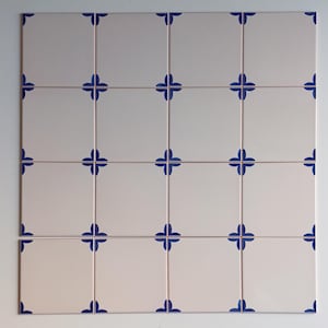 Portuguese tiles, backsplash, hand painted tiles, decorative tile, replica tile, blue tiles - Sample 15x15 cm/5,9x5,9 inches