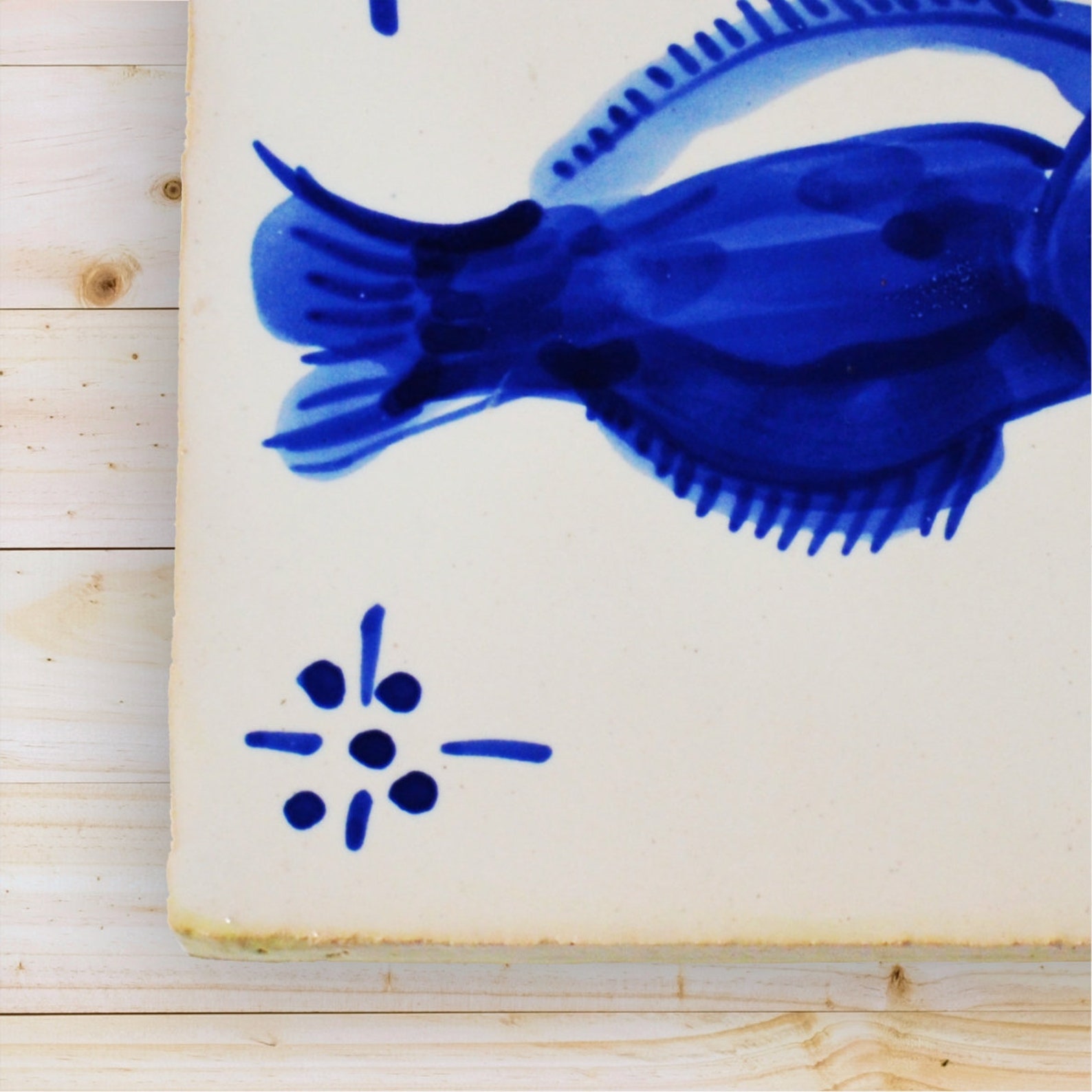 Fish Tile Hand Painted Decorative Tile 18th Century Etsy