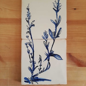 Portuguese Tiles, Decorative tile panel, Sea Collection, hand painted, option with frame, Model 5