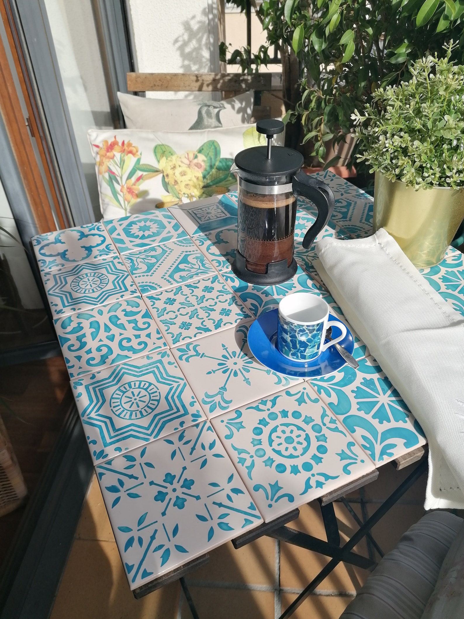 Table Decor DIY Tile Table Top Tile Decor With Portuguese Etsy