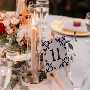 Wedding table number, portuguese tiles, handpainted, blue tiles wedding, portugal wedding