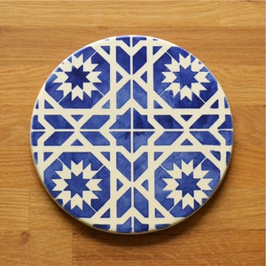 Ceramic Trivet , Serving Platter, Cheese Board, hand painted, portuguese tiles