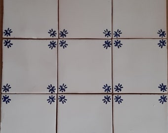 Portuguese tiles, backsplash, hand painted tiles, decorative tile, replica tile, blue tiles - Pack 20 tiles