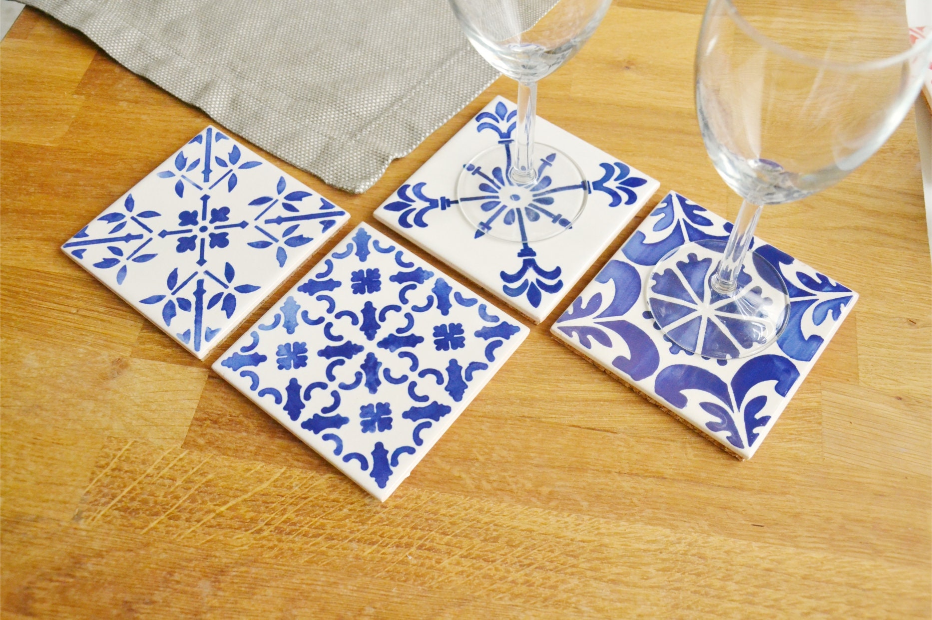 Portuguese Ceramic Tiles Drink Coasters and Table Trivets – We Are Portugal