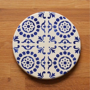 Ceramic Trivet , Serving Platter, Cheese Board, hand painted, portuguese tiles