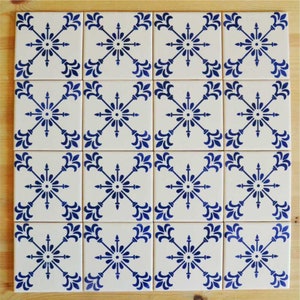 Portuguese Tiles, handpainted, wall decor, kitchen backsplash, Cobalt Blue