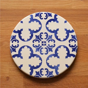 Trivet, ceramic, Serving Platter, Cheese Board, hand painted, portuguese tilee