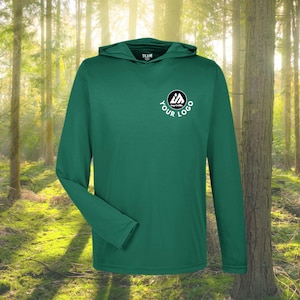 Custom Polyester Performance Hooded T-Shirt Long Sleeve Sport Hood, Hoodie T Shirt Custom Shirt Custom tshirt, Custom Hiking Hoody Shirt tee