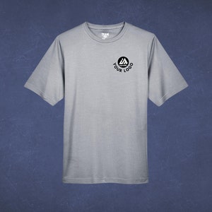 Sonic Heather Performance-T-shirt heren Aangepast poly-T-shirt, aangepast T-shirt, aangepast sportshirt, gepersonaliseerd shirt polyester sportshirt