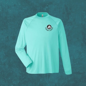 Custom Ultra UVP Marina Raglan Long Sleeve T-Shirt Unisex Performance Shirt Long Sleeve Sport T Shirt Custom Poly Shirts Custom tshirt tee