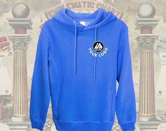 Custom Logo Hoodie Sweatshirt with Full color logo on ultimate custom hoody personalized gifts hooded shirt design shirts heat seal prints