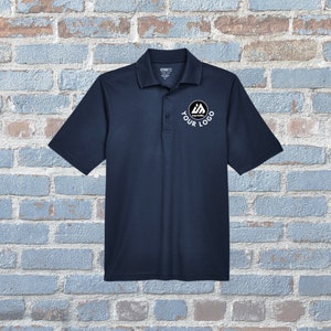 MENS Embroidered Polo Shirt Full Color Custom Logo Printed, Performance Polo Embroidery Graphics Sports Moisture-Wicking Graphic Polos EMB