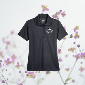 LADIES Embroidered Polo Shirts Full Color Custom Embroidery or printed Polos shirt Full Color Graphics Sports Fabric Moisture Wicking polos