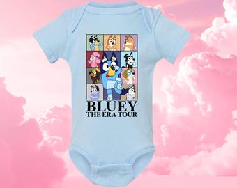 Bluey Era Tour Baby Onesie | Cute Cartoon Dog Infant Bodysuit | Baby Shower Gift | Toddler & Newborn Outfit
