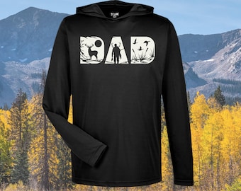 Dad Outdoor Hoodie • Rustic Dad Hoodie • Nature Lover Father Hoodie • Hunting Camping Dad Gift • Mountain Forest Dad Pullover