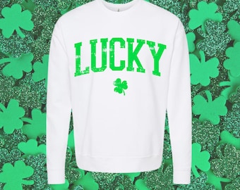 Lucky Shamrock Sweatshirt | St. Patrick’s Day Green Aesthetic Crewneck