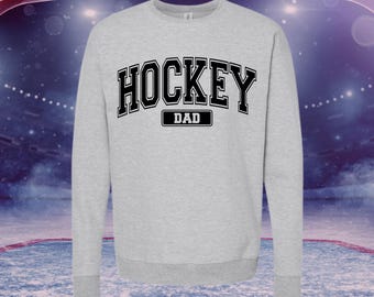Hockey Dad Sweatshirt • Vintage Hockey Dad Crewneck • Rink Dad Game Day Sweater • Ice Hockey Father Gift • Sports Dad Apparel