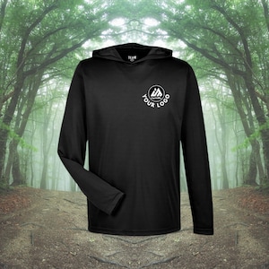 Custom Polyester Performance Hooded T-Shirt Long Sleeve Sport Hoodie T Shirt Custom Poly Shirt Custom tshirt, Custom Jogging Hoody Shirt tee